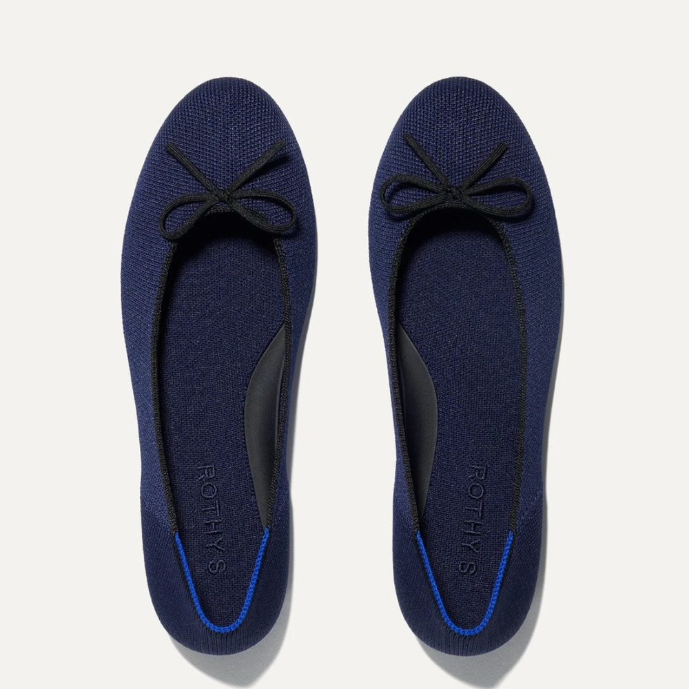 Rothy’s “The Ballet Flat” in Dark Navy